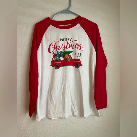 Women’s merry Christmas yall long Sleeve top size M - Picture 1 of 3